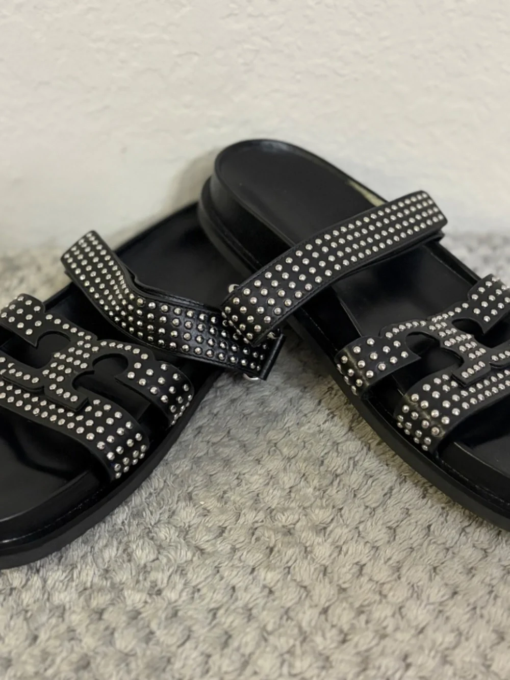 Tory Burch Black Studded Sandals